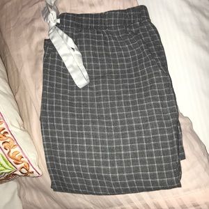 Grey and White Pajama Pants